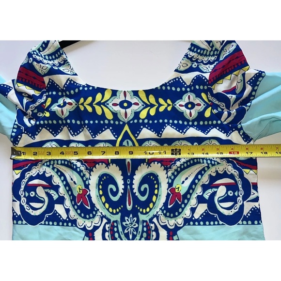 Pinkblush Sz Med Maternity Boho Retro Mini Dress Lined Lightweight Polyester - Picture 6 of 8